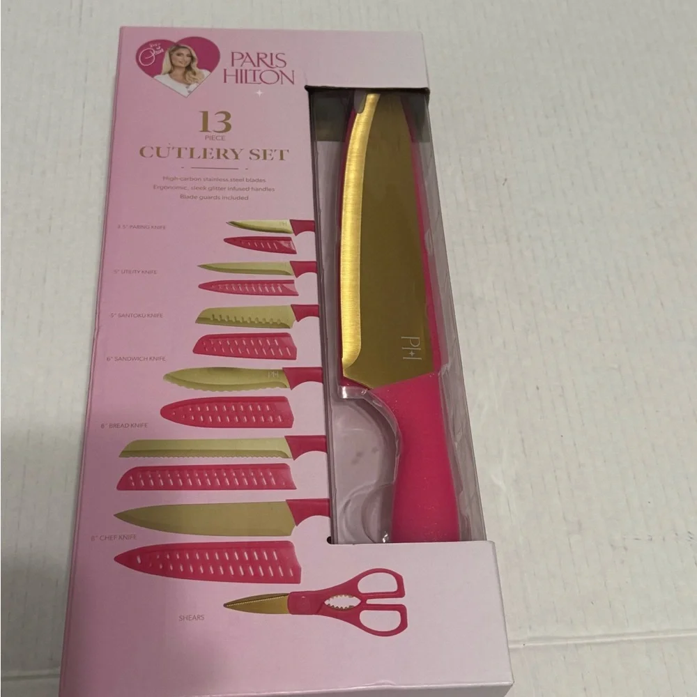 Paris Hilton Pink and Gold Knife Set
